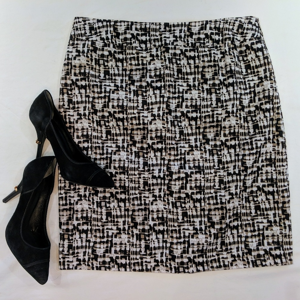 🌼 Kenar Geo Print Cotton Pencil Skirt 10